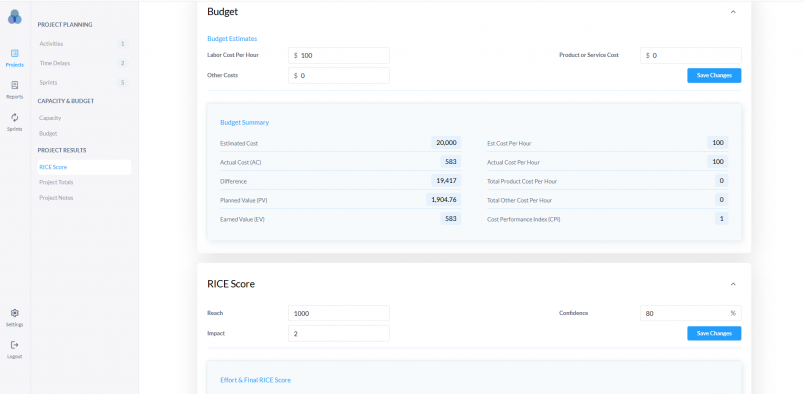 project estimation and tracking software