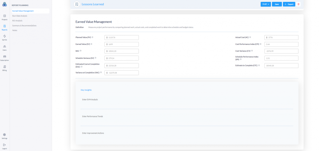 scoplProjectScreen Project Estimation Tool